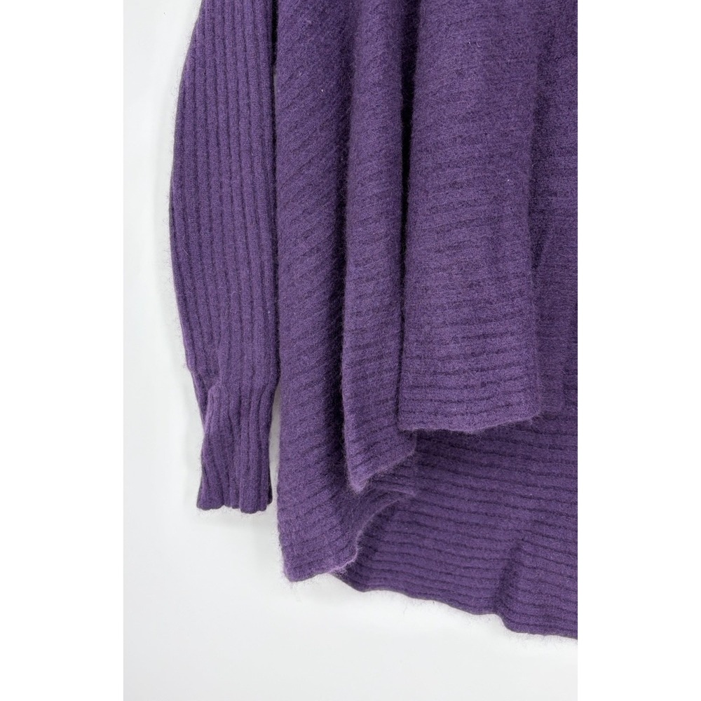 Cynthia Rowley 100% Cashmere Purple Open Front Cardigan Size Medium - Picture 3 of 10